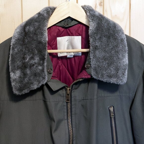 VTG LONDON FOG Men (L) Oversized Parka Winter Jacket Faux Fur Collar & Liner 90s - Picture 4 of 10